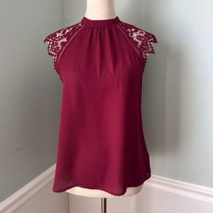 Express Lace Cap Sleeve top